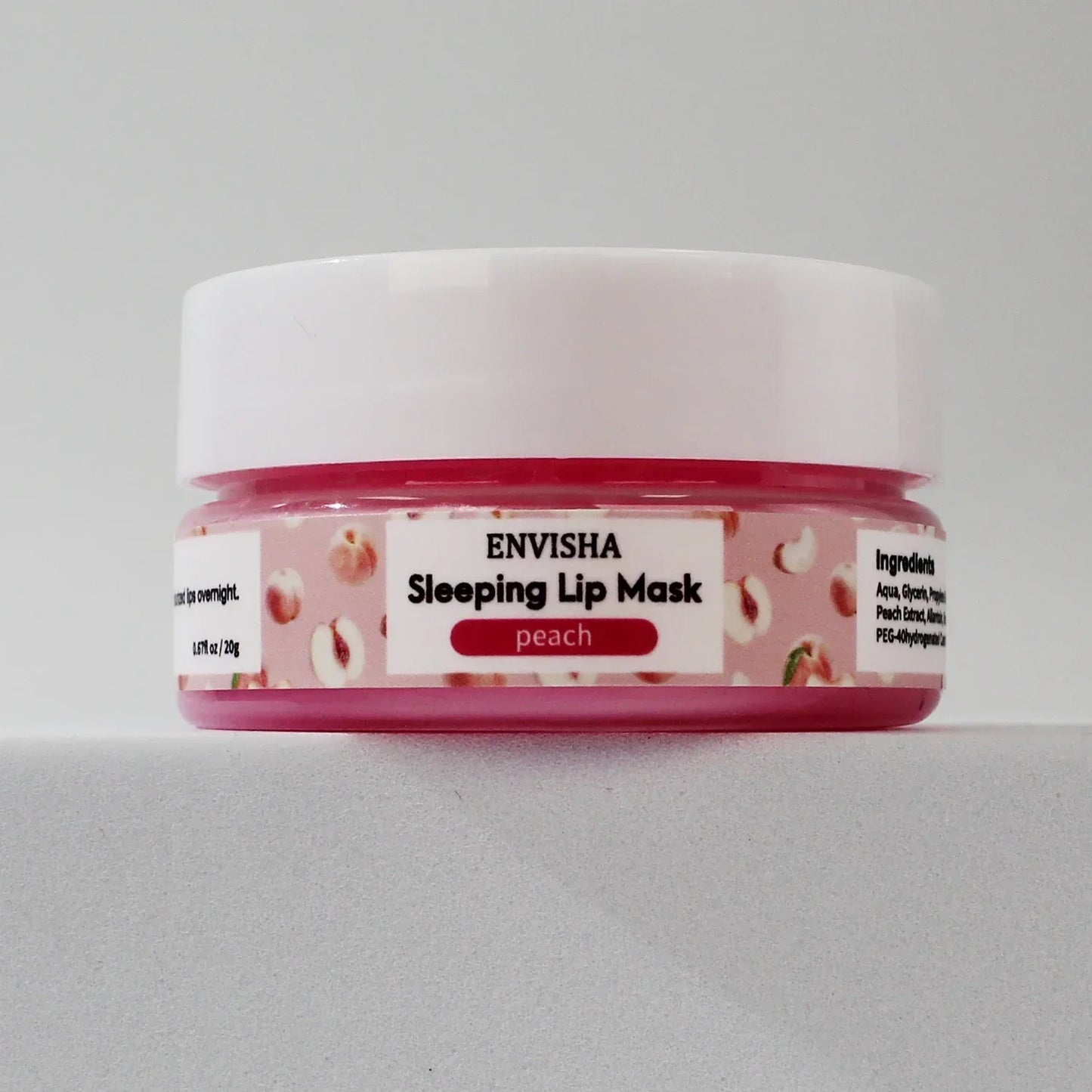 ENVISHA Peach Lip Sleep Mask – Overnight Moisturizing & Line-Fading 20g