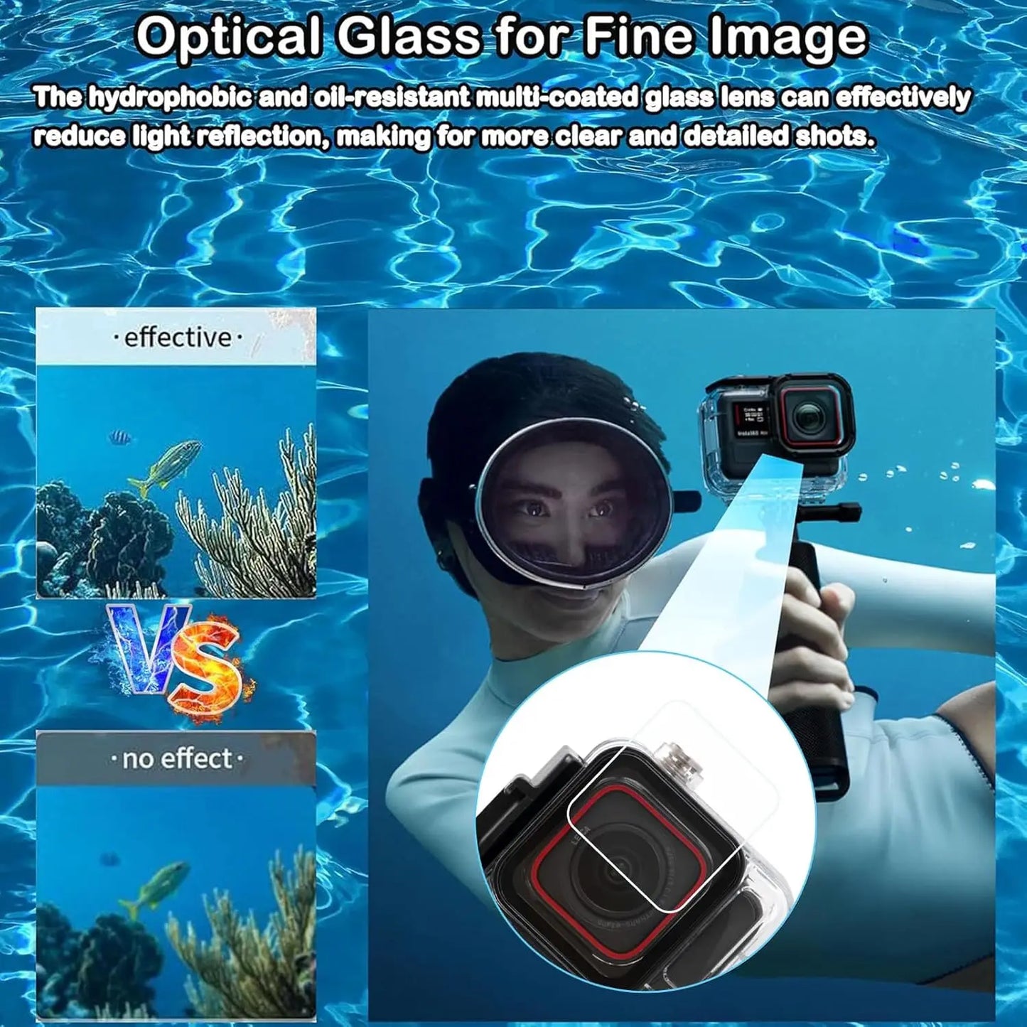 Waterproof Housing for Insta360 Ace Pro 2 – 60M Dive Kit