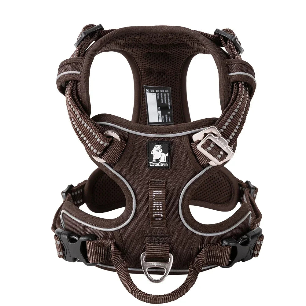 TRUE LOVE Pet Harness No Pull Nylon Reflective Dog Harness Adjustable Comfortable Control Step-in Brilliant Truelove TLH5654 Peaceful Pleasures Health and Wellness