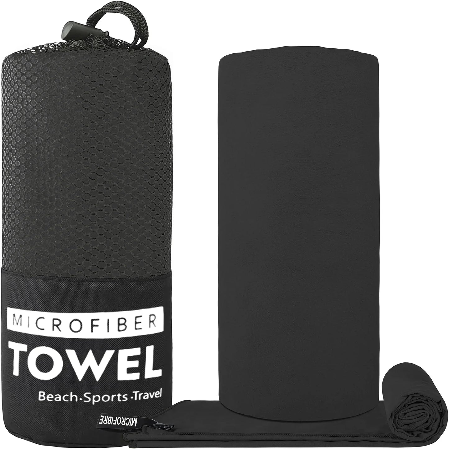 Quick Drying Towel, Lightweight Microfiber Sports Towel for Swimming, Beach, Camping, Gym, Yoga, Fast Dry Bath Towel Home Peaceful Pleasures Health and Wellness Dark 76 152 CM