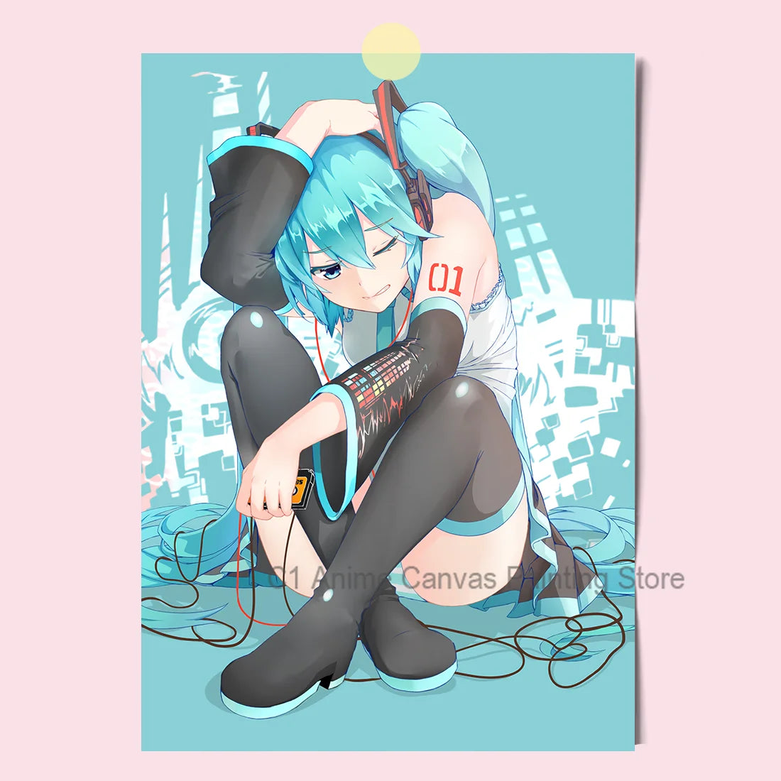 Hatsune Miku Anime Poster MIKU Magazine Bedroom Dormitory Studio Decorative Painting Photography Wallpaper DIY Gift Peaceful Pleasures Health and Wellness