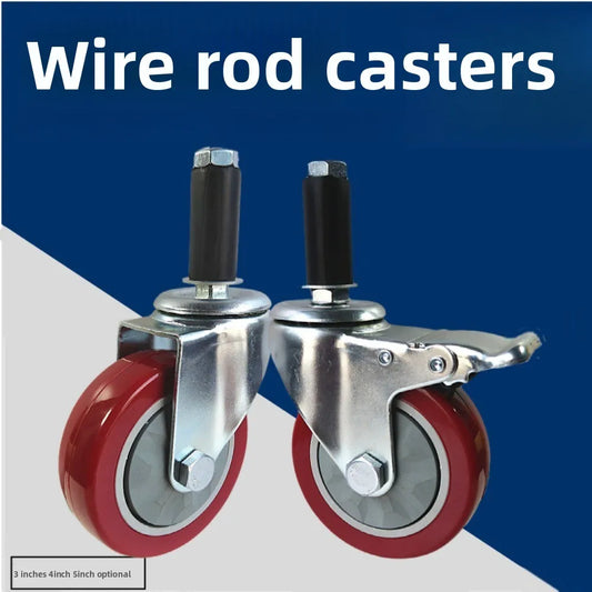 3/4/5" Polyurethane Swivel Caster Wheels with Lock & Ball Bearing Swivel Caster Wheels Oasis Select