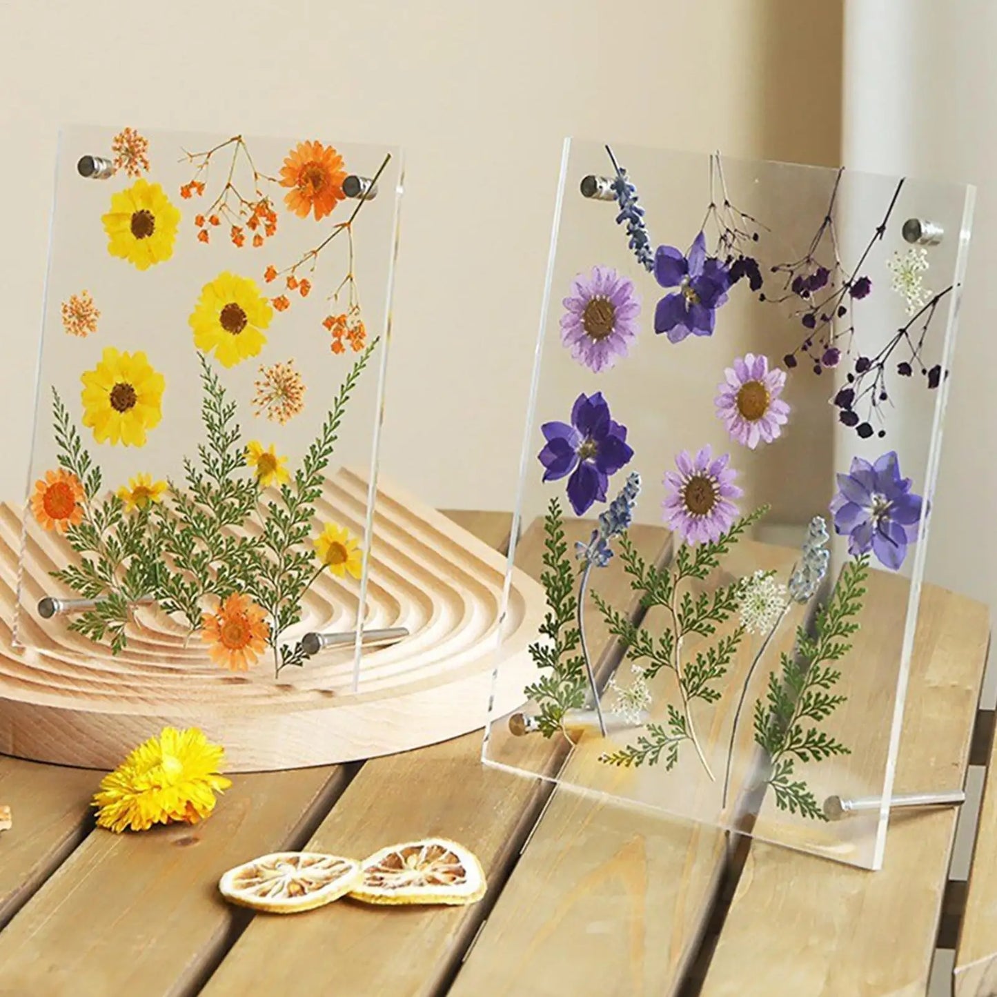 Acrylic Pressed Flower Frame | Floating Keepsake Picture Frame