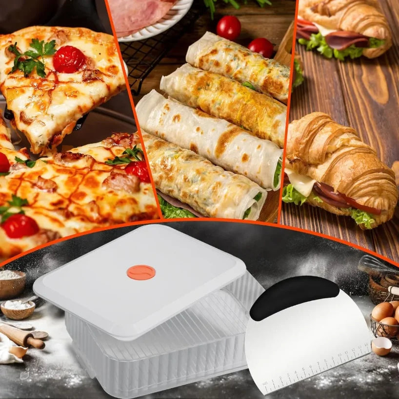12" Pizza Dough Proofing Box with Scraper | Stackable
