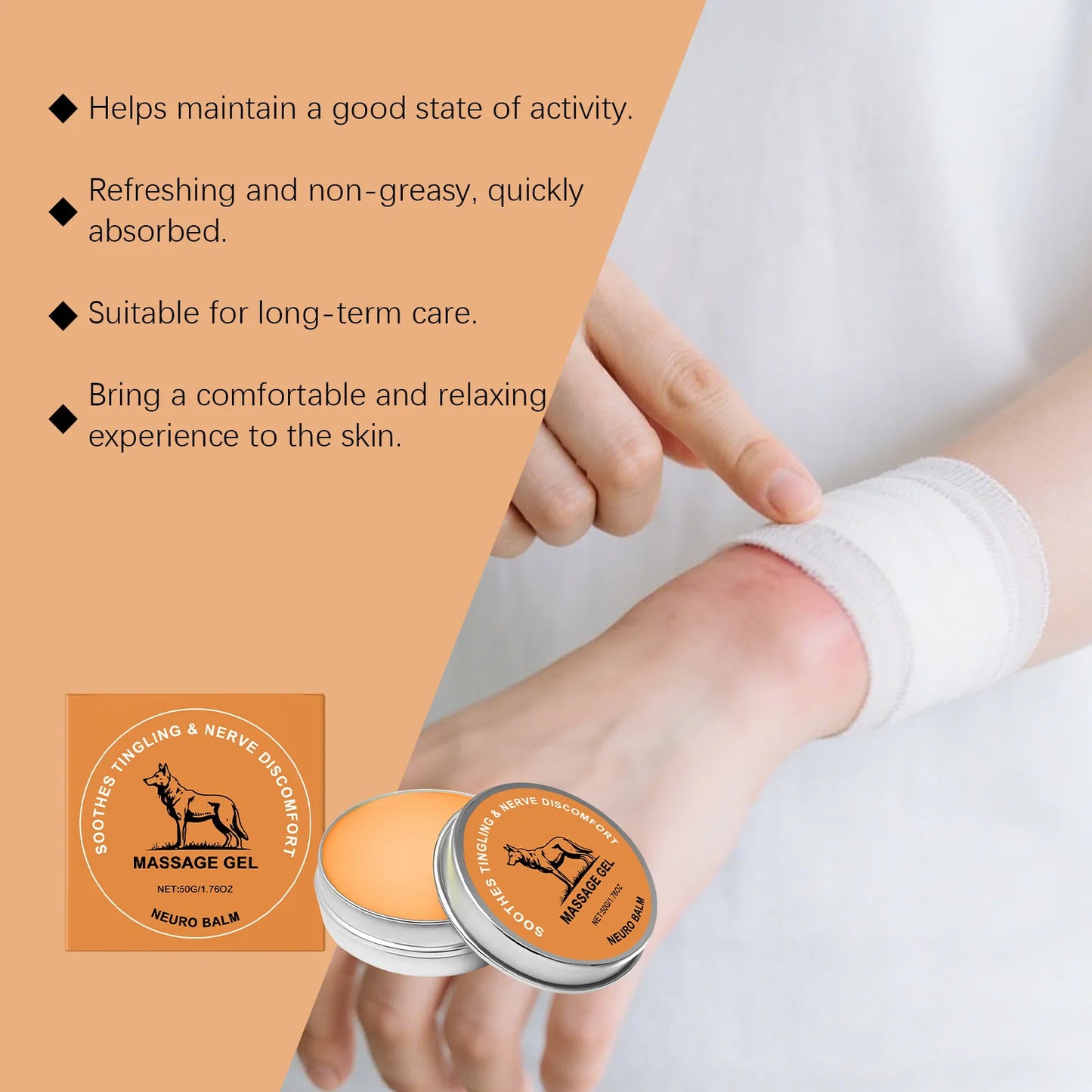 Nerve Relief Balm Fast-Acting Relief Joint Discomfort Deep Penetrate Nourish Knee Shoulder Joint Sport Support Joint Care Cream Peaceful Pleasures Health and Wellness
