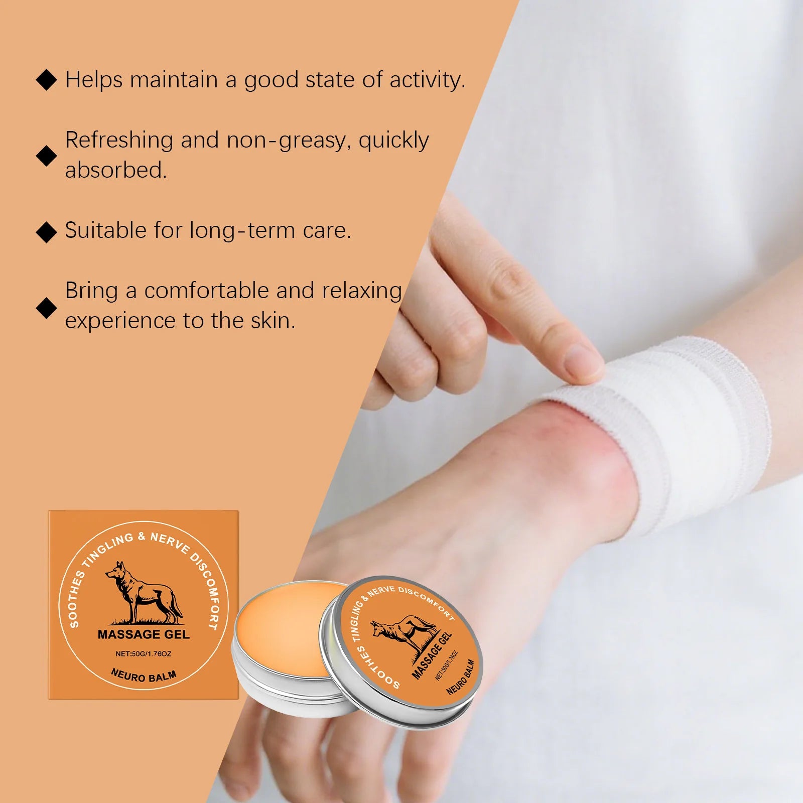 Nerve Relief Balm Fast-Acting Relief Joint Discomfort Deep Penetrate Nourish Knee Shoulder Joint Sport Support Joint Care Cream Peaceful Pleasures Health and Wellness
