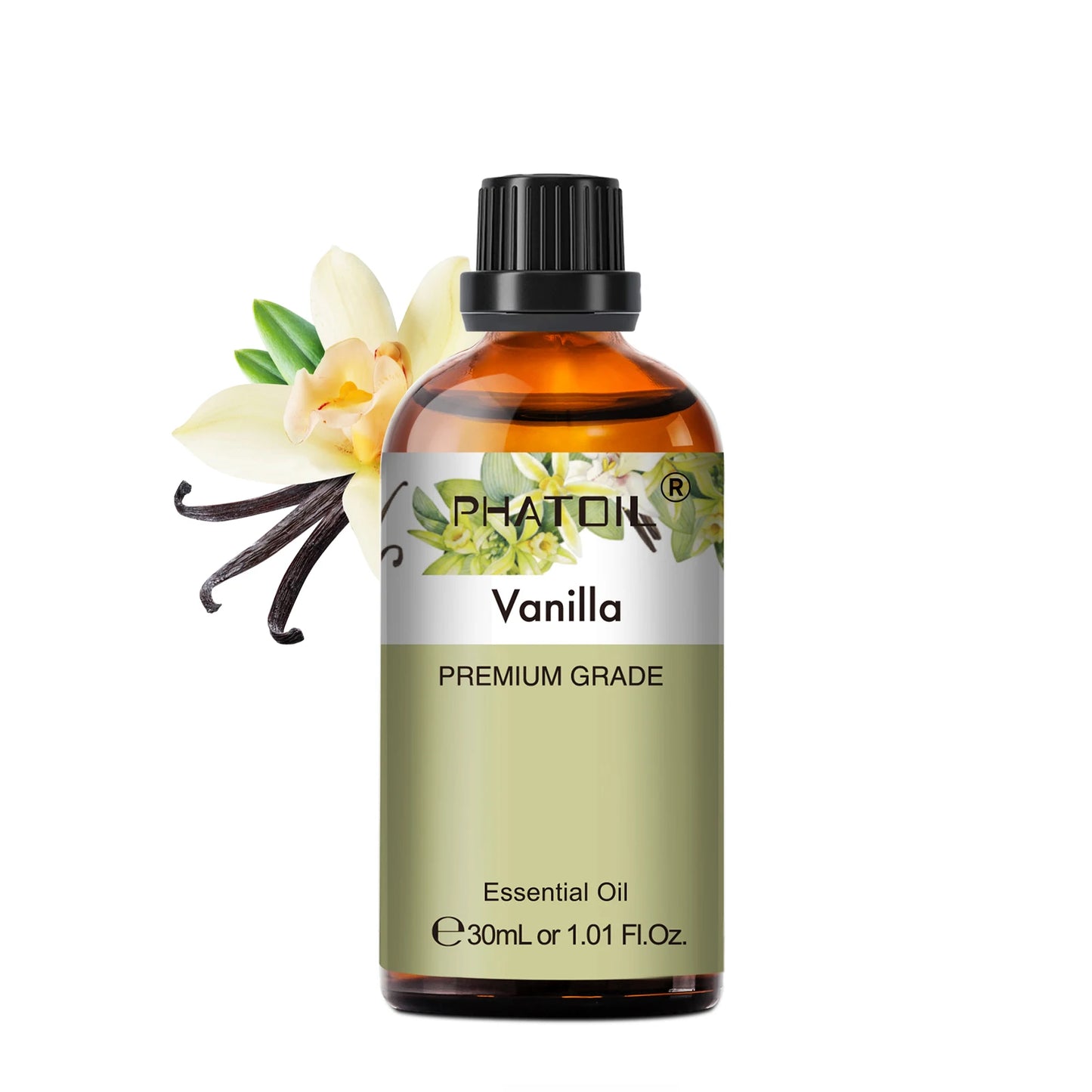 PHATOIL 30ml Lavender Lemon Eucalyptus Sandalwood Bergamot Aromatherapy Essential Oil For Diffuser,Candle Making,DIY Soap & Bomb Peaceful Pleasures Health and Wellness Vanilla 30ml