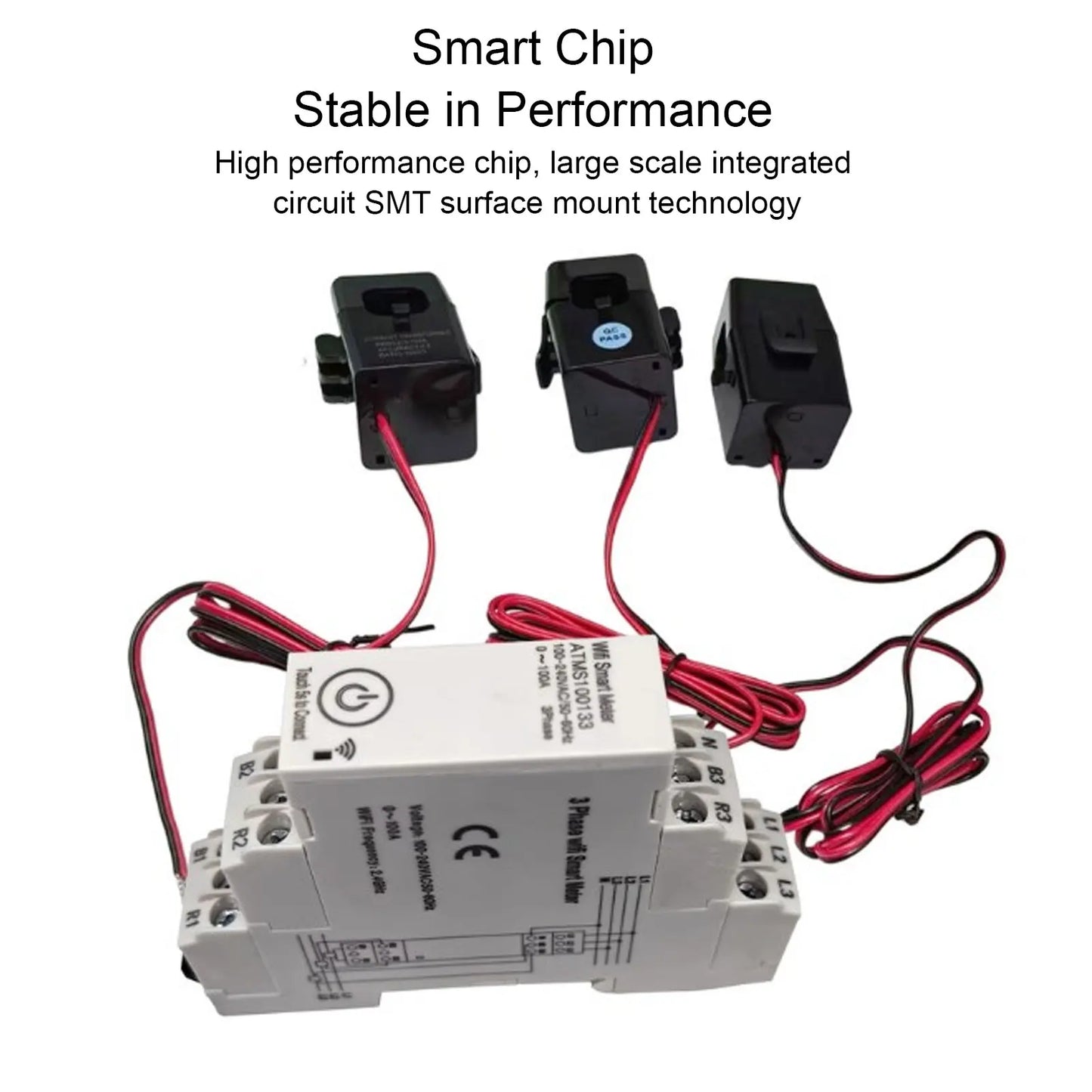 Smart Electricity Meter 3 Phase Wifi Energy DIN Rail Installation