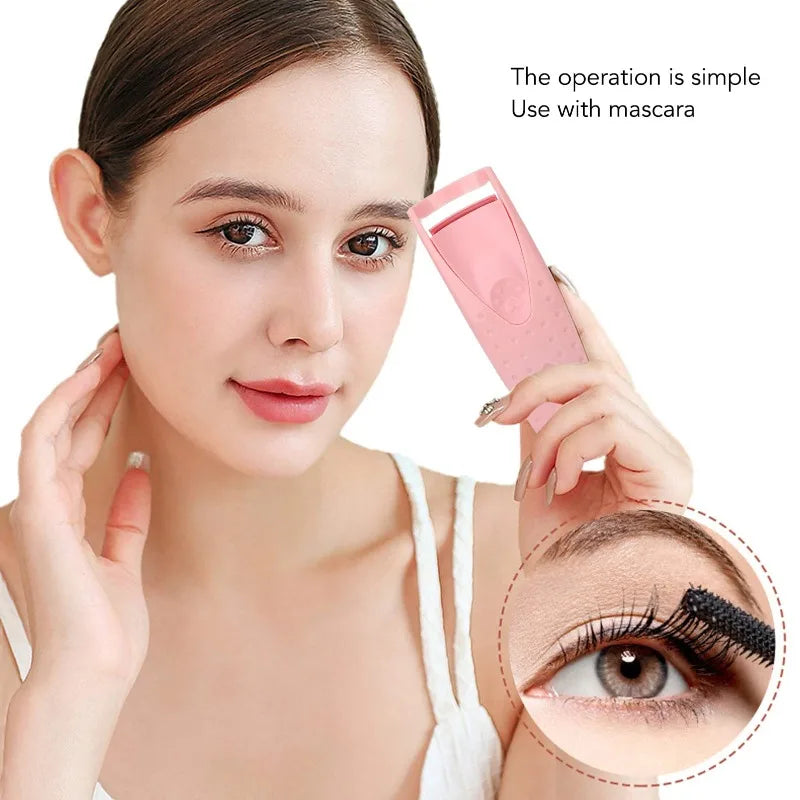 2pcs USB Rechargeable Heated Eyelash Curler - Fast Heating, Long-Lasting Curls, Safe & Portable Makeup Tool for Perfect Lashes Peaceful Pleasures Health and Wellness