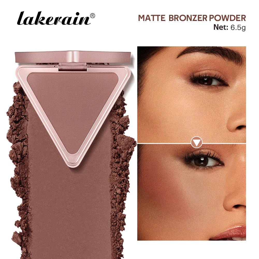 Lakerain Matte Bronzer & Contour Powder – Long-Lasting