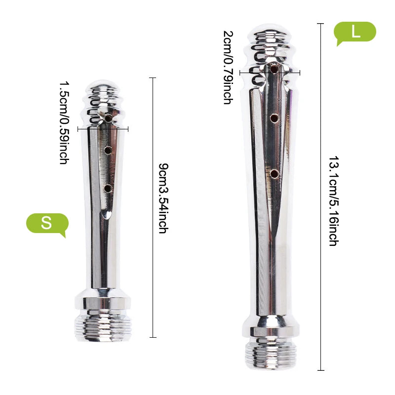 Metal 3 Holes Side Opening Bidet Anal Sprinkler Enema Cleaning Shower Colonic Douche Nozzle Vaginal Wash Bathroom Accessories Peaceful Pleasures Health and Wellness