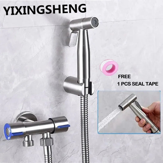 304 Stainless Steel Handheld Bidet Sprayer Set | 1.5M Hose Bidet Sprayer Set Peaceful Pleasures Health and Wellness