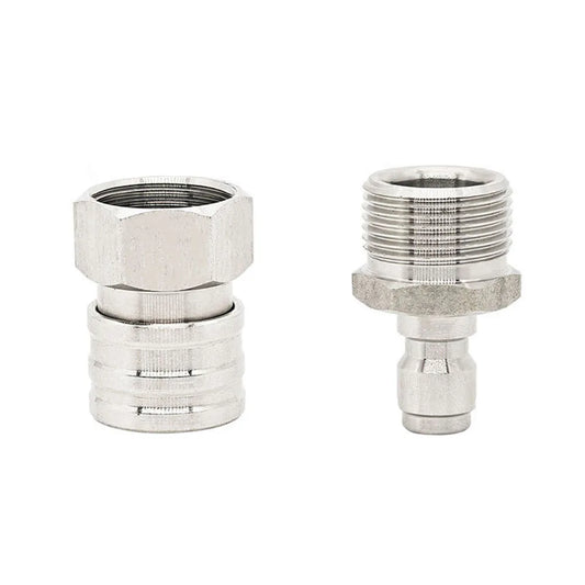 Stainless Steel Pressure Washer Quick Connector Leak-proof Fitting Peaceful Pleasures Health and Wellness white 1