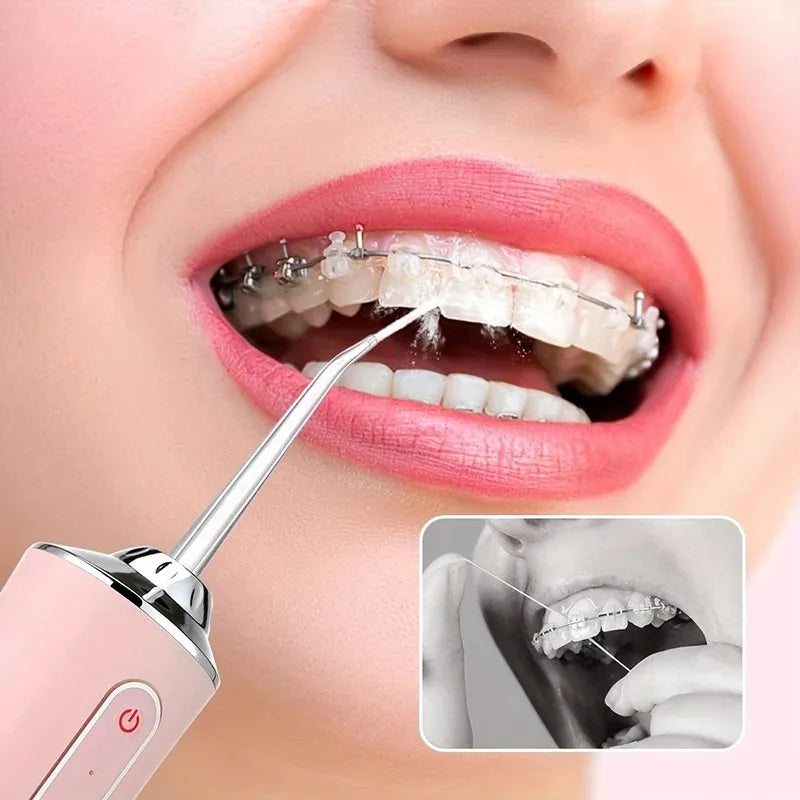 Portable Oral Irrigator Water Flosser Water Jet Tools Pick Teeth Cleaner 3 Modes 220MLUSB Water Tank Teeth Whitening Cleaner Peaceful Pleasures Health and Wellness