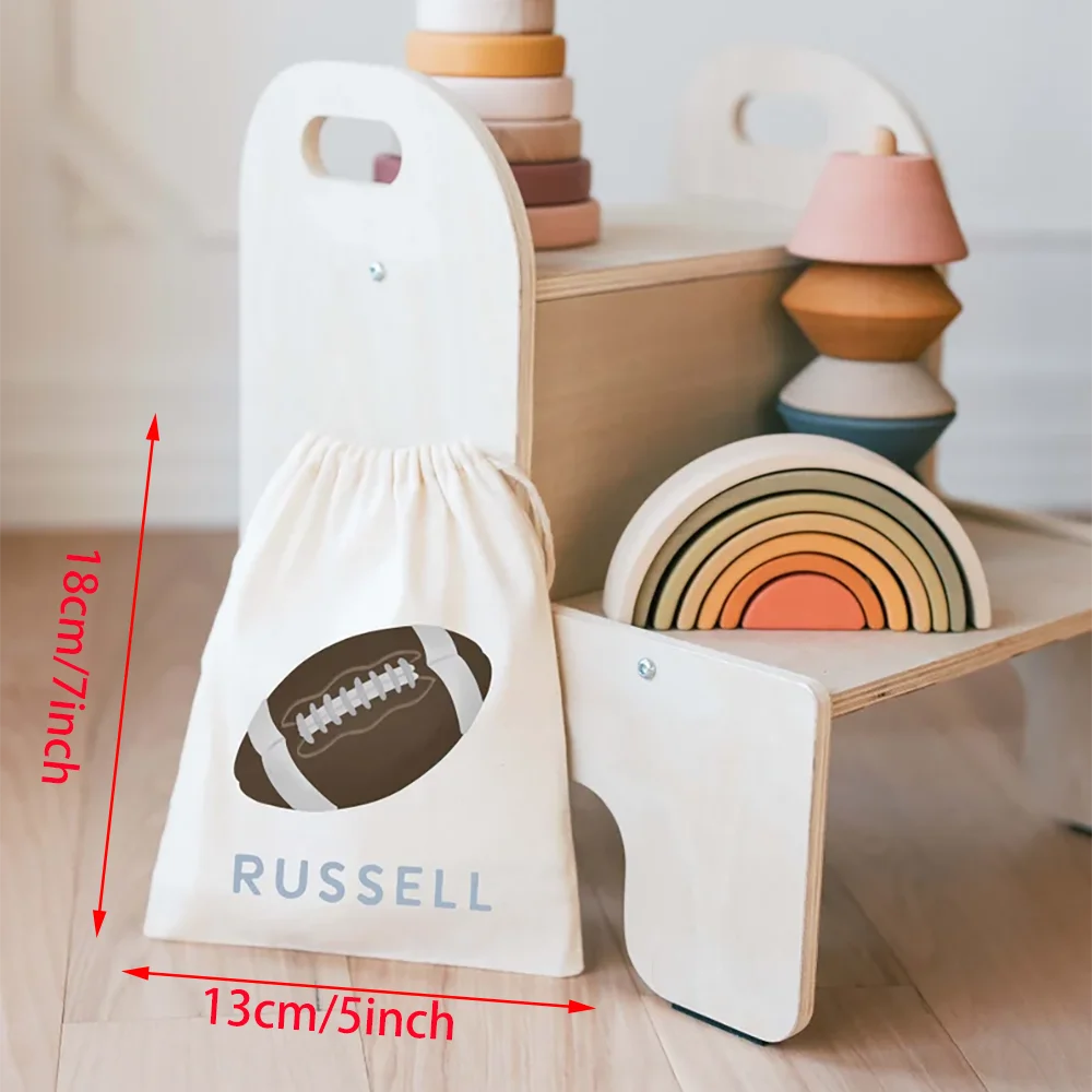 Personalized Football Party Favor Drawstring Bags for Boys Party Favor Bags Peaceful Pleasures Health and Wellness