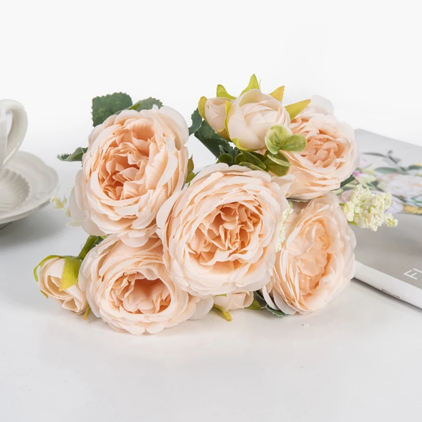 Silk Artificial Hydrangea Rose Bouquet | Wedding & Home Decor