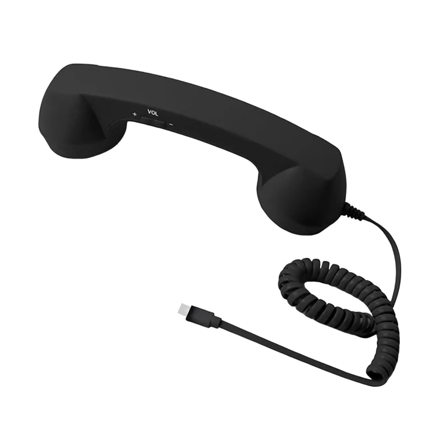 Retro Phone Handset, 2026 New Retro Phone Handset for iPhone&Android, Type-C/Wireless Bluetooth Old Fashioned Telephone Receiver Peaceful Pleasures Health and Wellness black