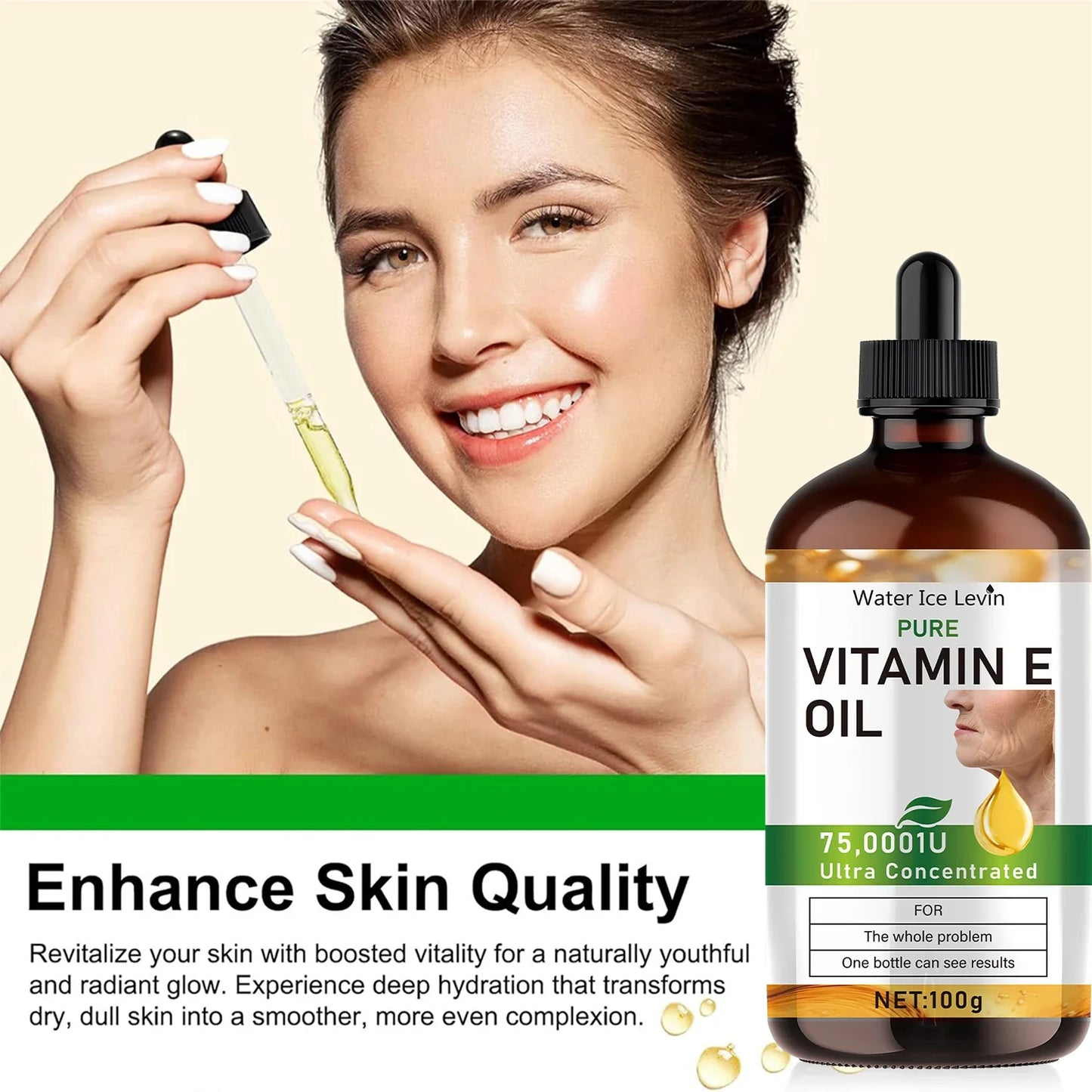 100ml Vitamin E Essential Oil – Skin, Hair, Body & Nail Care
