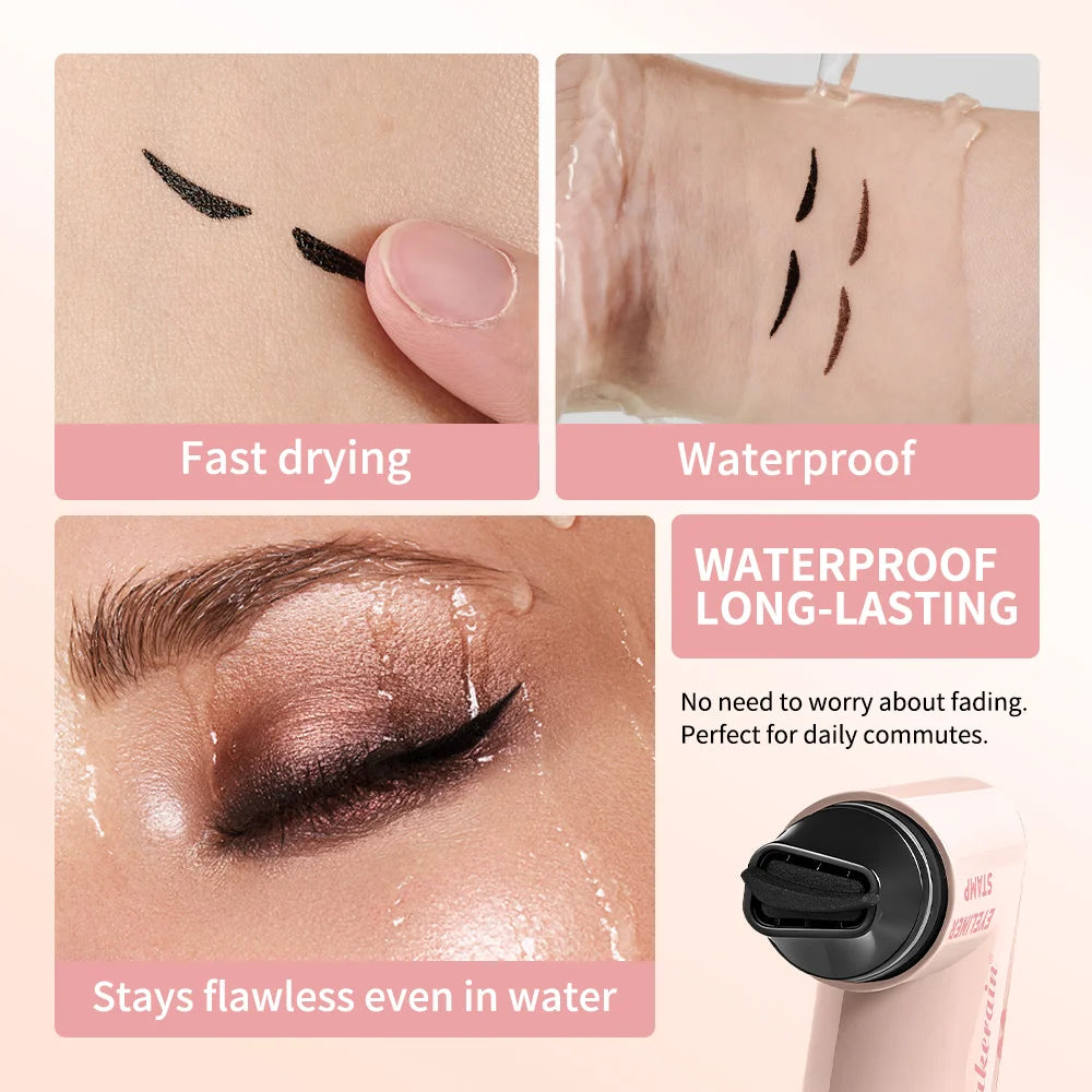 Lakerain Eyeliner Stamp Heart Pattern Precision Liner Long Lasting Color Portable Eye Liner Essential For Makeup Beginners Peaceful Pleasures Health and Wellness