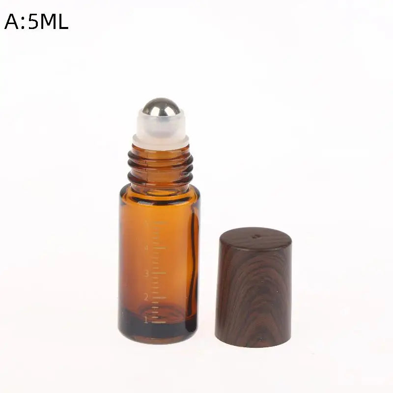 Amber Glass Roll-On Bottles 5ml 10ml | Essential Oil Roller Vials