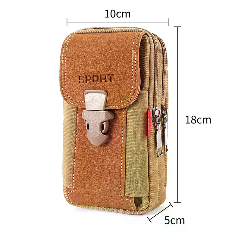 Men's PU Leather Fanny Pack | Travel & Running Waist Bag