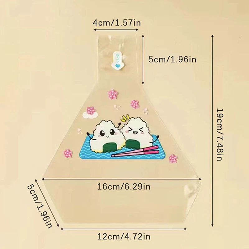 100 Pcs Triangle Rice Ball Wrappers – Cute Onigiri Sushi Bags
