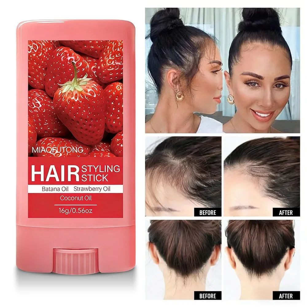 Strawberry Hair Wax Stick – Frizz Control & Long-Lasting Style