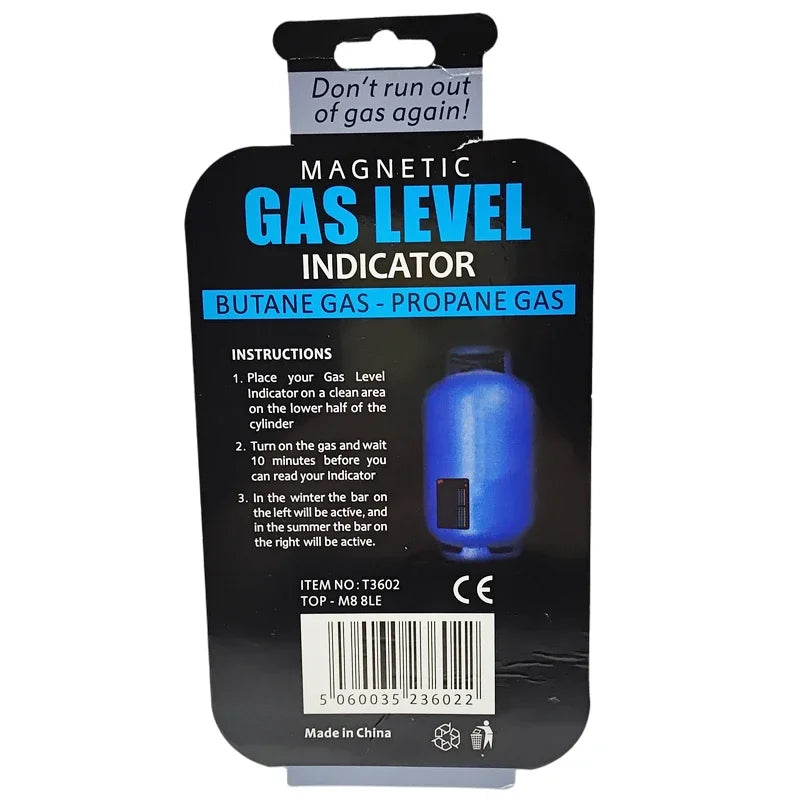 Magnetic Gas Cylinder Tool Gas Tank Level Indicator Propane Butane LPG Fuel Gauge Caravan Bottle Temperature Measuring Stick Peaceful Pleasures Health and Wellness