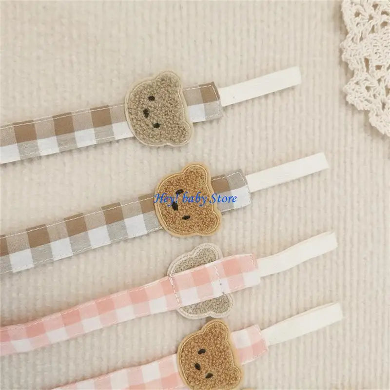 Cartoon Bear Baby Pacifier Clip | Safe Soother Teether Chain