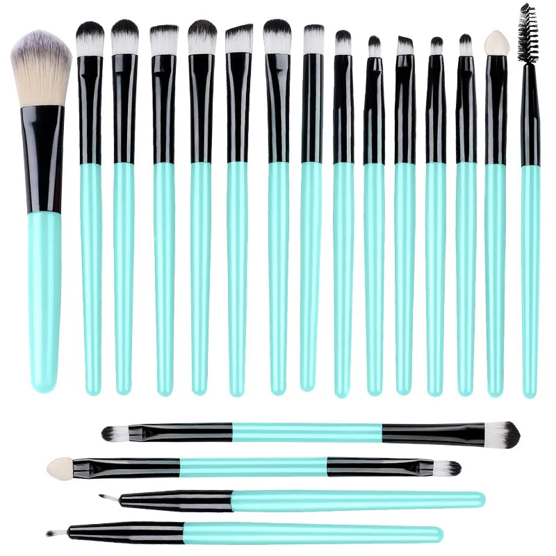 RUNTOIN 20Pc Eye Makeup Brush Set – Shadow, Liner & Concealer