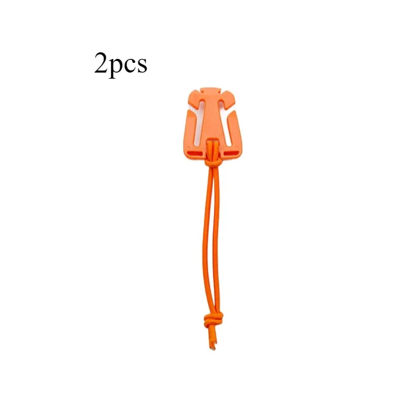 Tactical Backpack Carabiner Webbing Buckle Clips 2-Pack Webbing Buckle Clip Peaceful Pleasures Health and Wellness orange