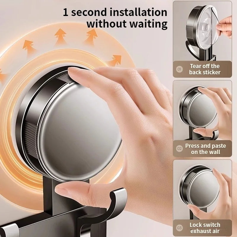 8-Pack Aluminum Suction Cup Hooks – No Drill Bathroom & Kitchen