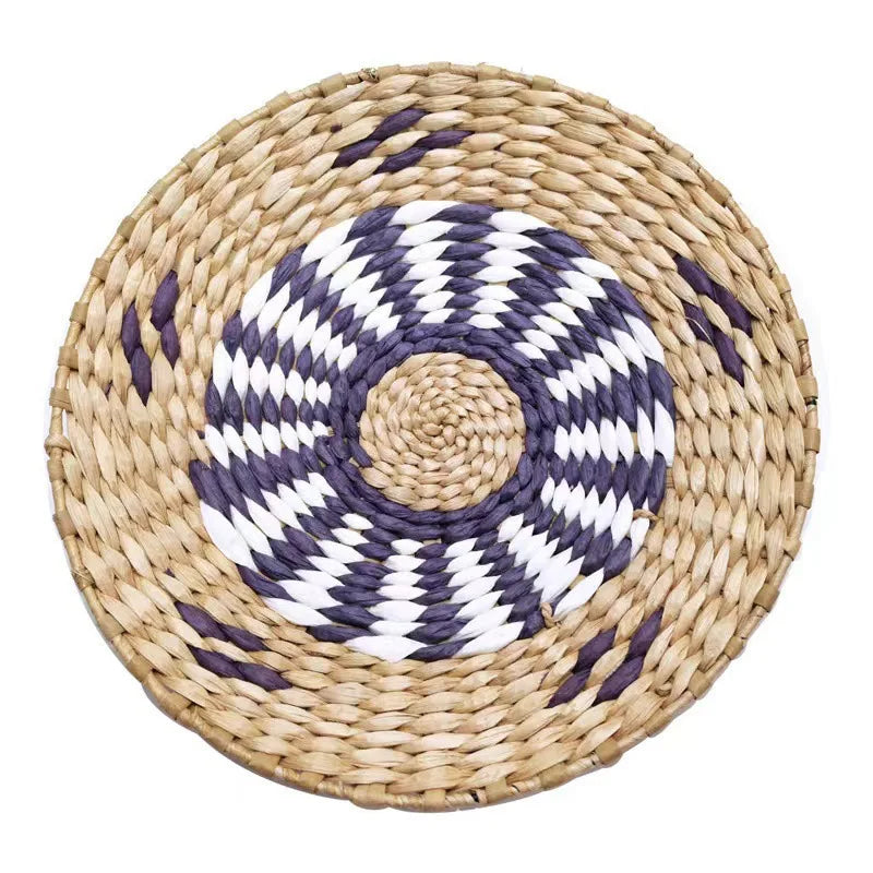Boho Hand Woven Rattan Wall Basket | Farmhouse Decor