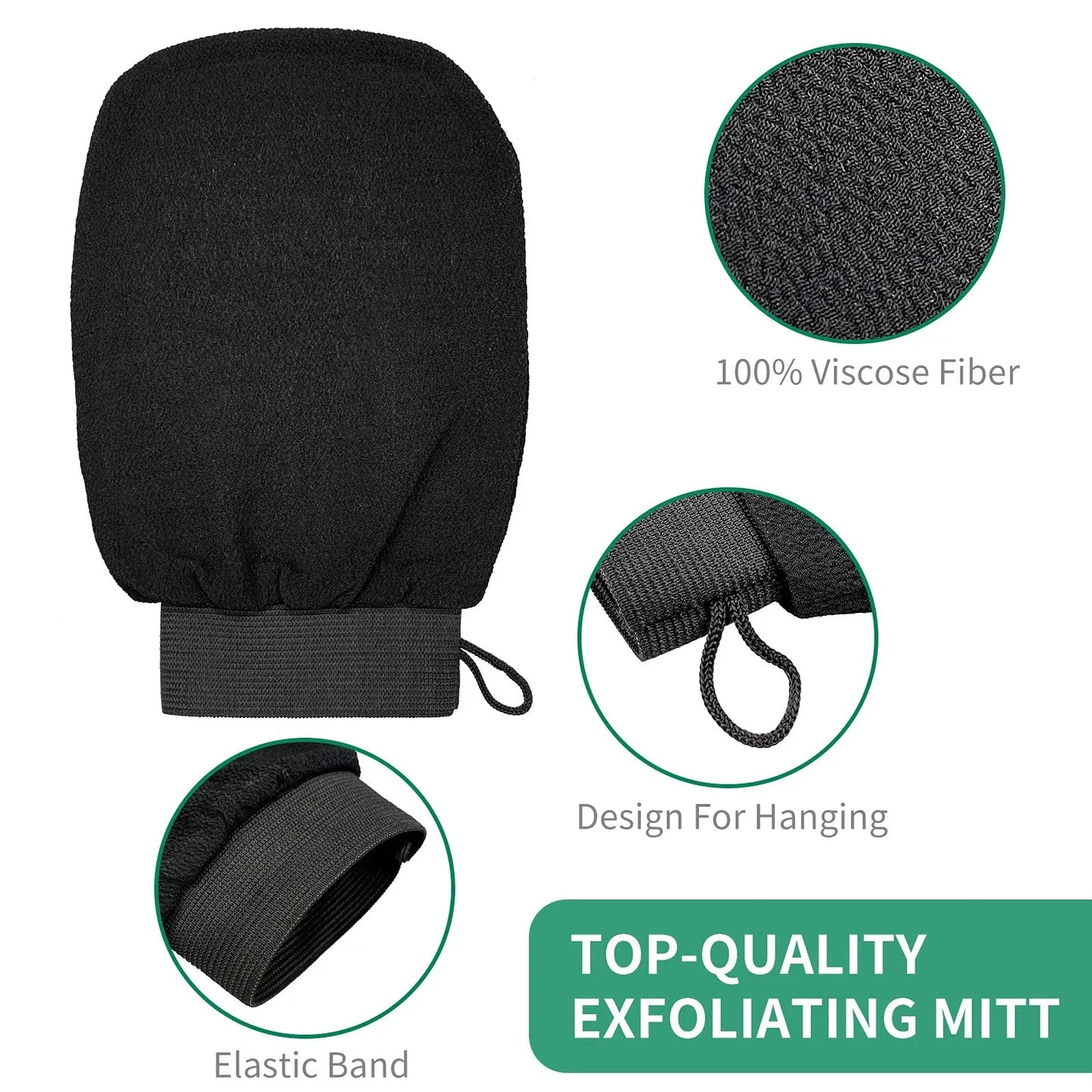 Deep Exfoliating Mitt – Viscose Fiber Body Scrub Glove
