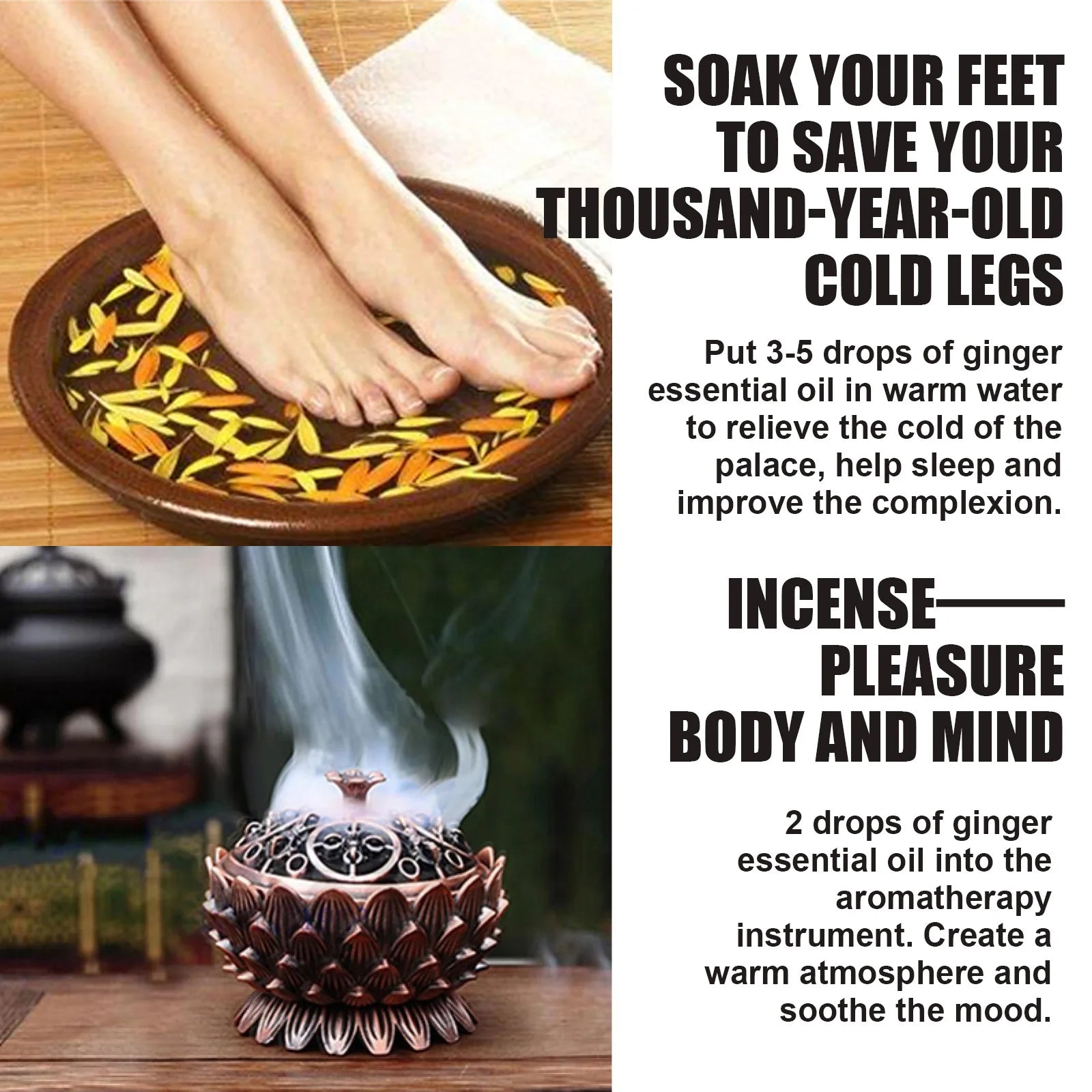 EELHOE Ginger Essential Oil – Slimming & Lymphatic Drainage Massage Oil Essential Oil Peaceful Pleasures Health and Wellness