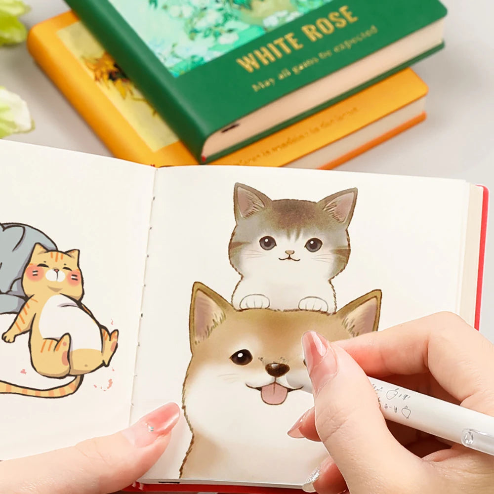 96 Sheets Mini Drawing Book Oil Painting Square Portable Blank