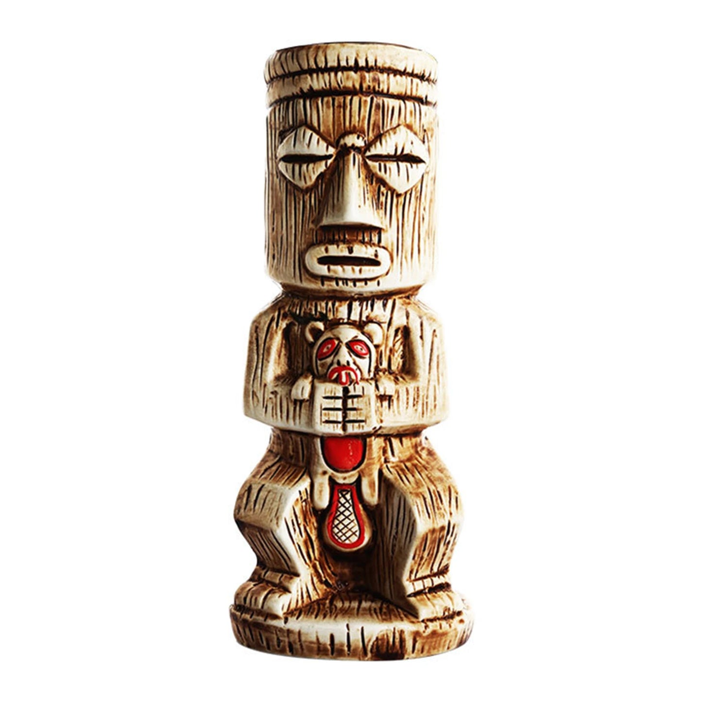 Hawaiian Cocktail Cups Creative Style Ceramic Mug Beer Beverage Tiki Mug Wine Mug Bar Tools Home Bar Party Drinkware Cups Peaceful Pleasures Health and Wellness S 450ML