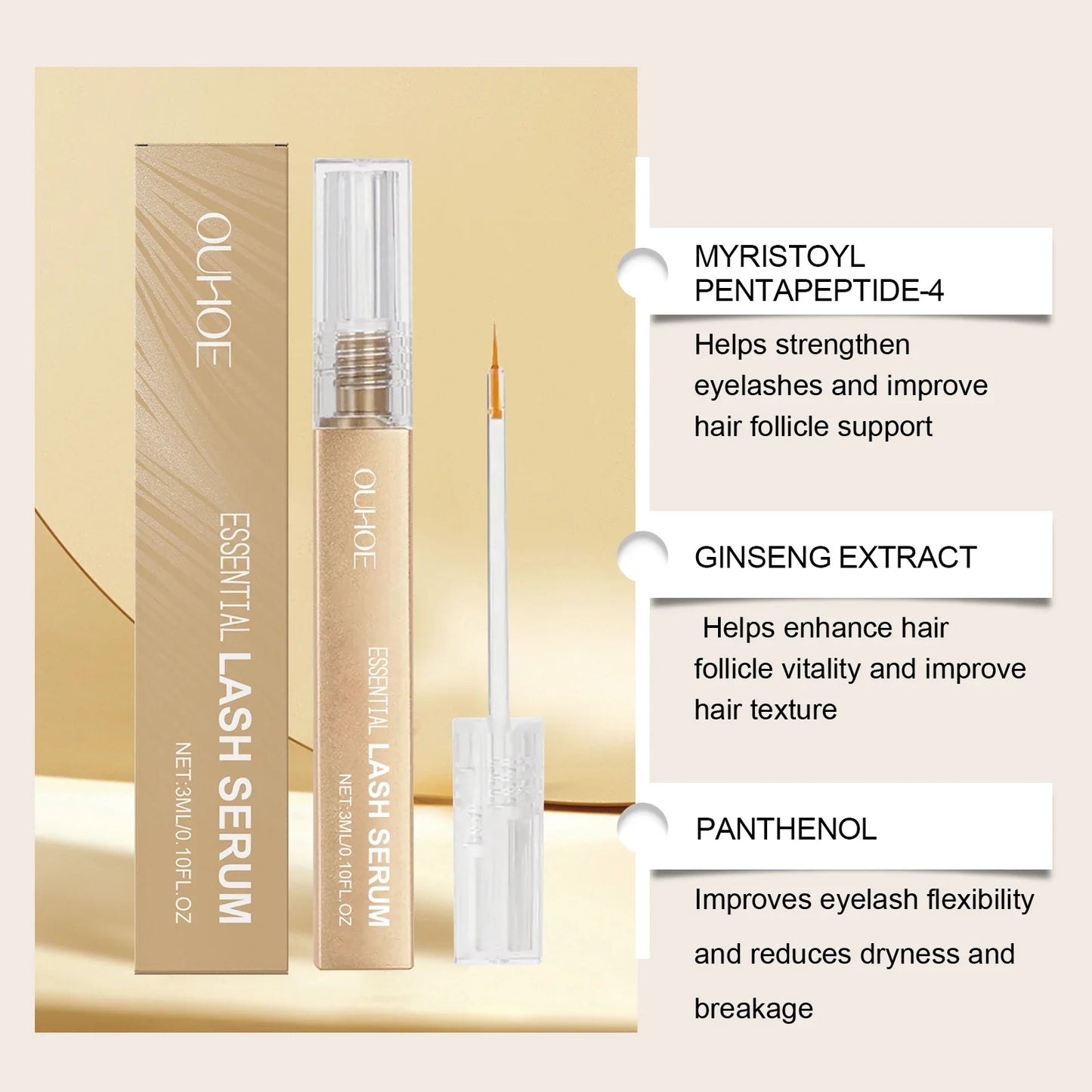 OUHOE Eyelash Growth Serum – Fuller, Longer, Thicker Lashes