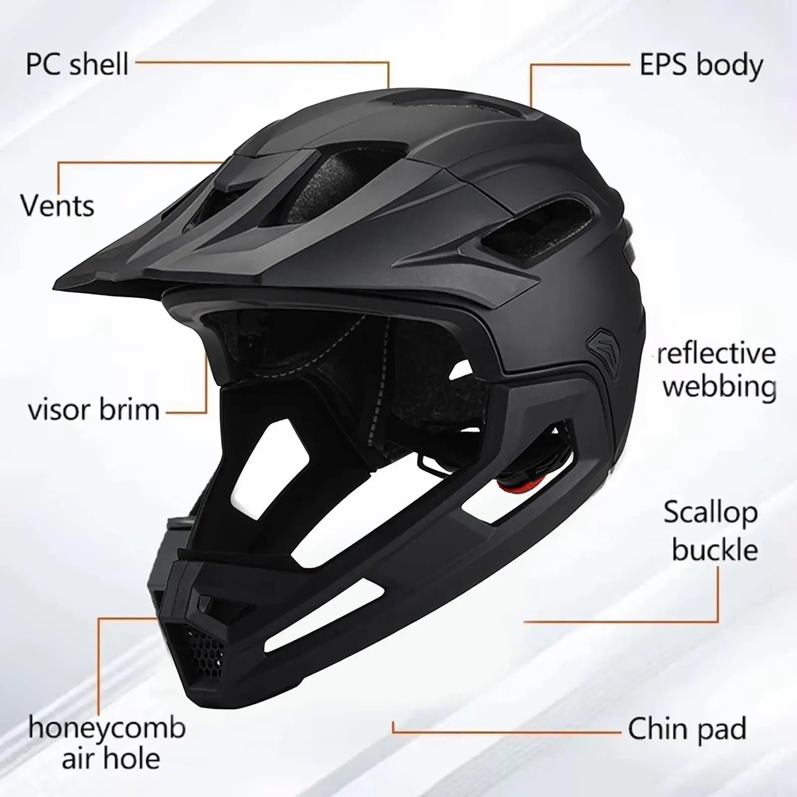 Full Face Mountain Bike Helmet – Detachable Chin Guard Adult Full Face Bike Helmet Peaceful Pleasures Health and Wellness