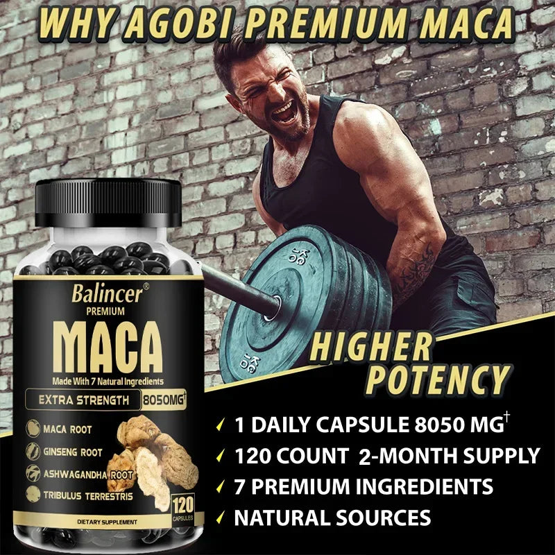 Organic Maca Root - with Panax Ginseng - Helps Provide Strength and Endurance During Workouts and Improves Mental Focus Peaceful Pleasures Health and Wellness