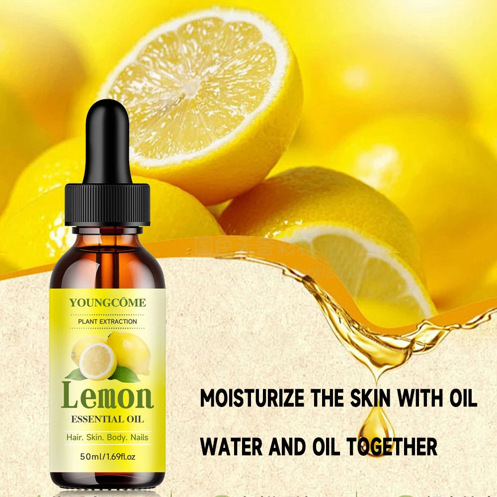 Natural lemon essential oil,hair moisturizer/skin moisture supplement, suitable for face, hair,Anti-wrinkle Face essential oil Peaceful Pleasures Health and Wellness