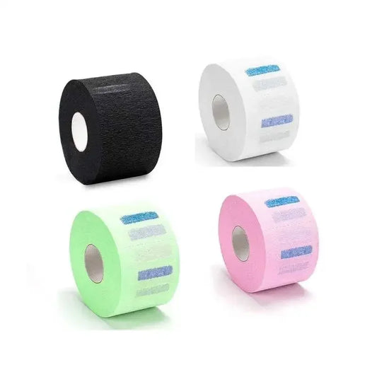 100PCS Disposable 1 Roll Hair Cutting Accessory Neck Paper Adjustable Barber Dedicated Salon Hairdressing White Neck Strips Peaceful Pleasures Health and Wellness