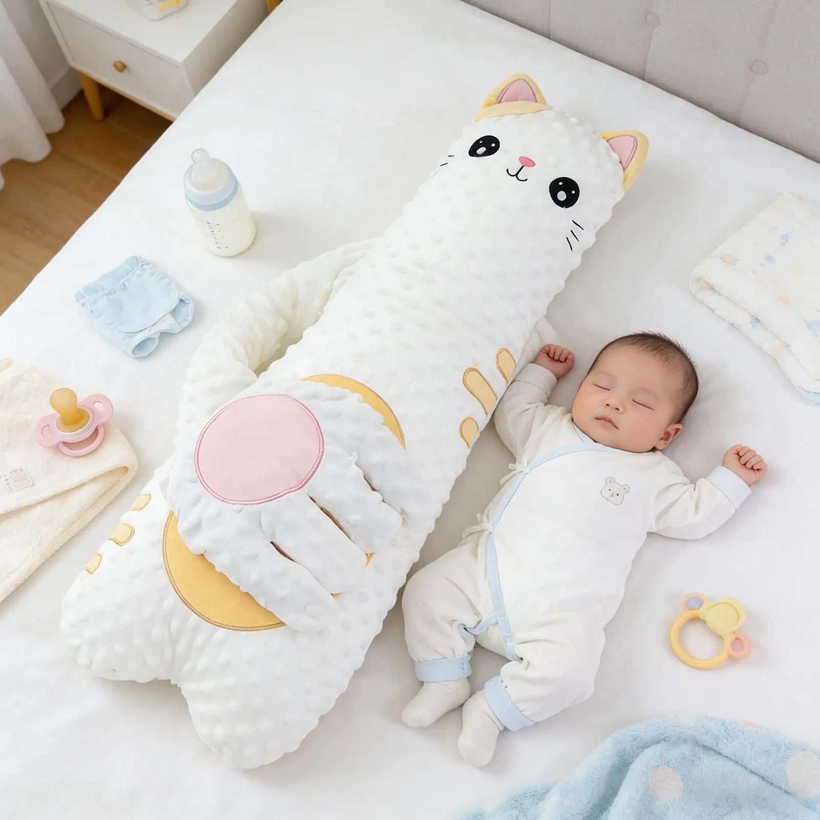 Patting Soother Pillow for Kids, Soft Hugging Electric Plush Toy with Remote Gentle Vibration Calmings Sleep Aid for Bed Crib Peaceful Pleasures Health and Wellness