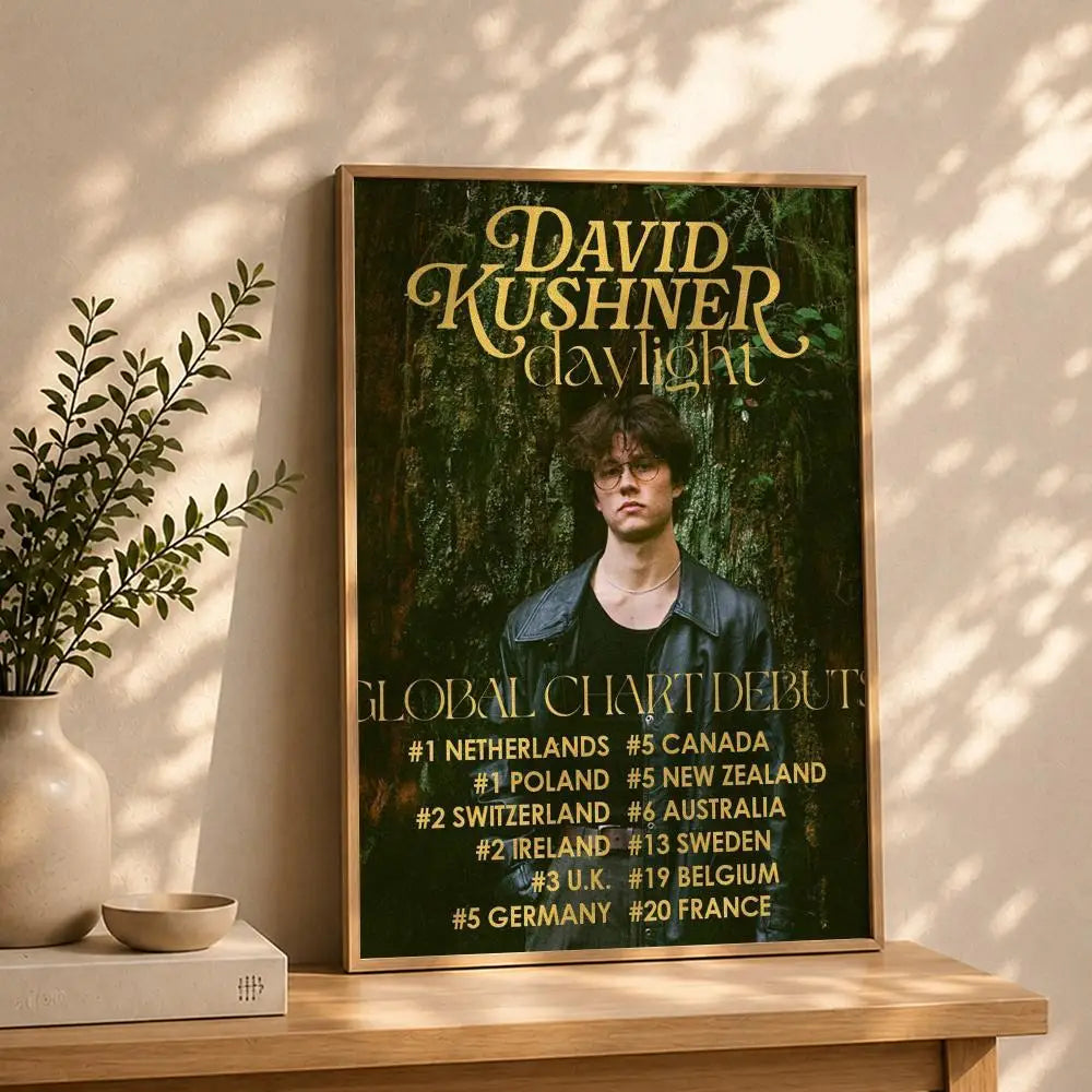 Singer D-David KushnerS Poster HD Self Adhesive Waterproof Wall Art Ideal for Home Office Dorm Bedroom Great Gift Peaceful Pleasures Health and Wellness