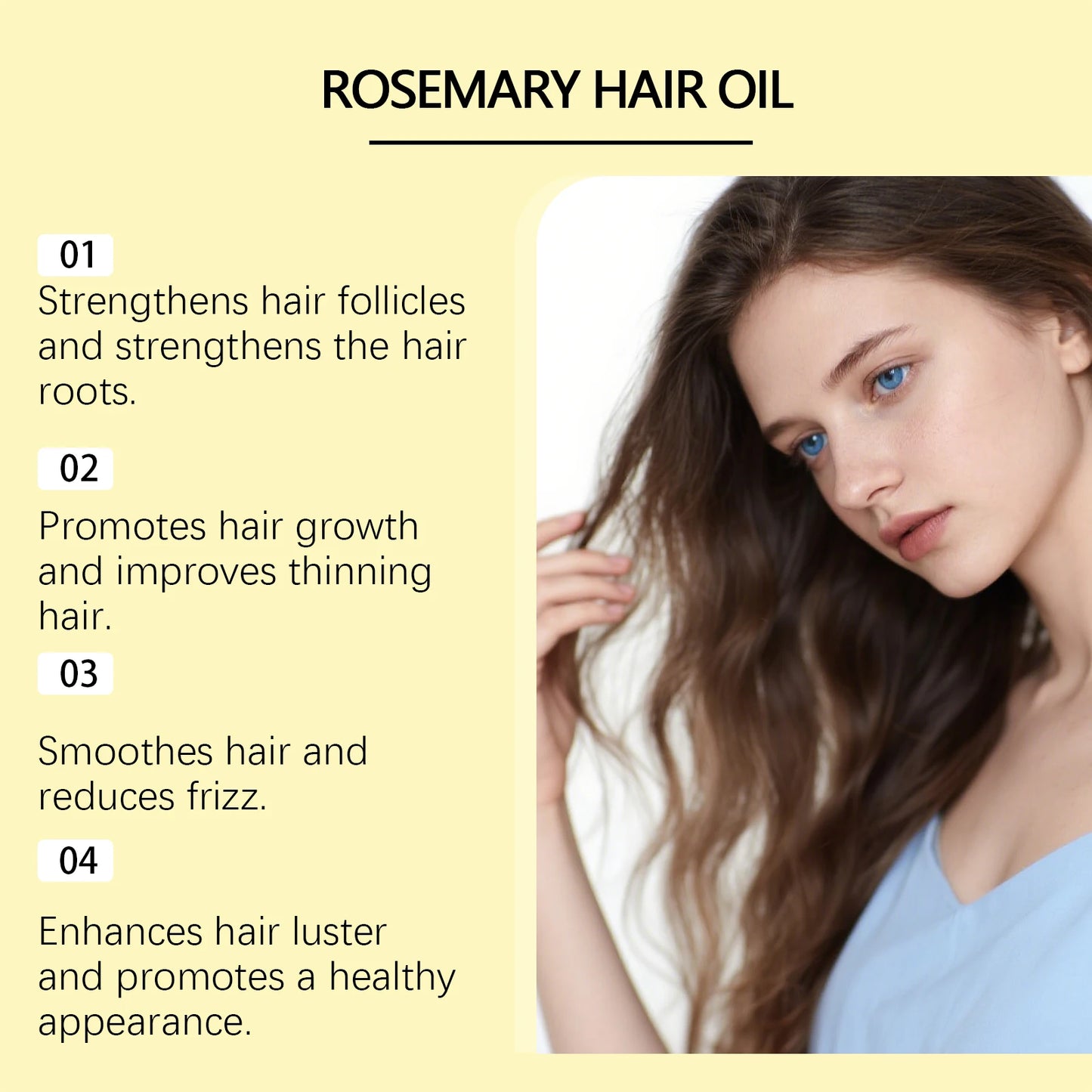 Rosemary & Ginger Root Hair Oil 60ml | Scalp & Frizz Control