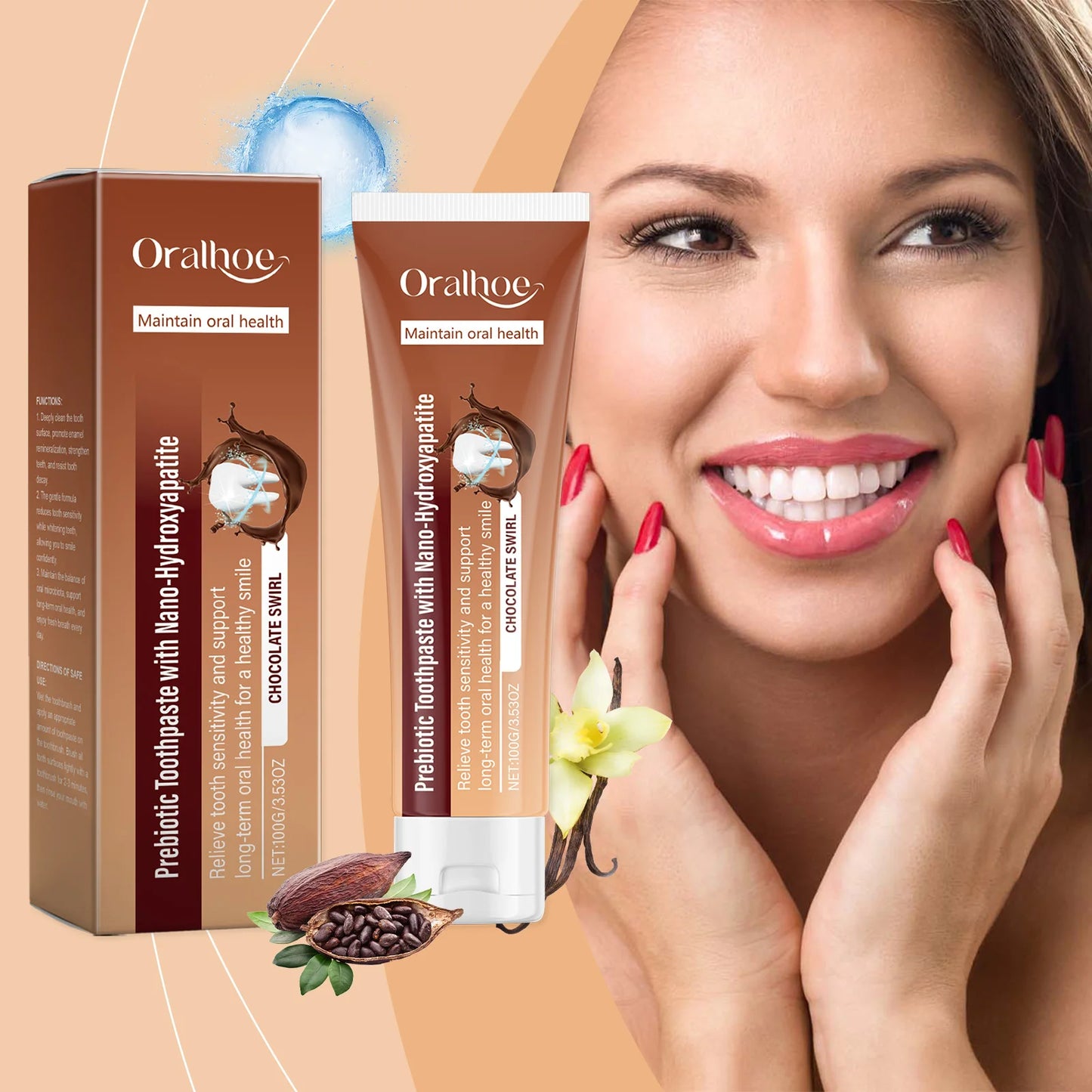 Chocolate Prebiotic Whitening Toothpaste | Sensitivity & Fresh Breath