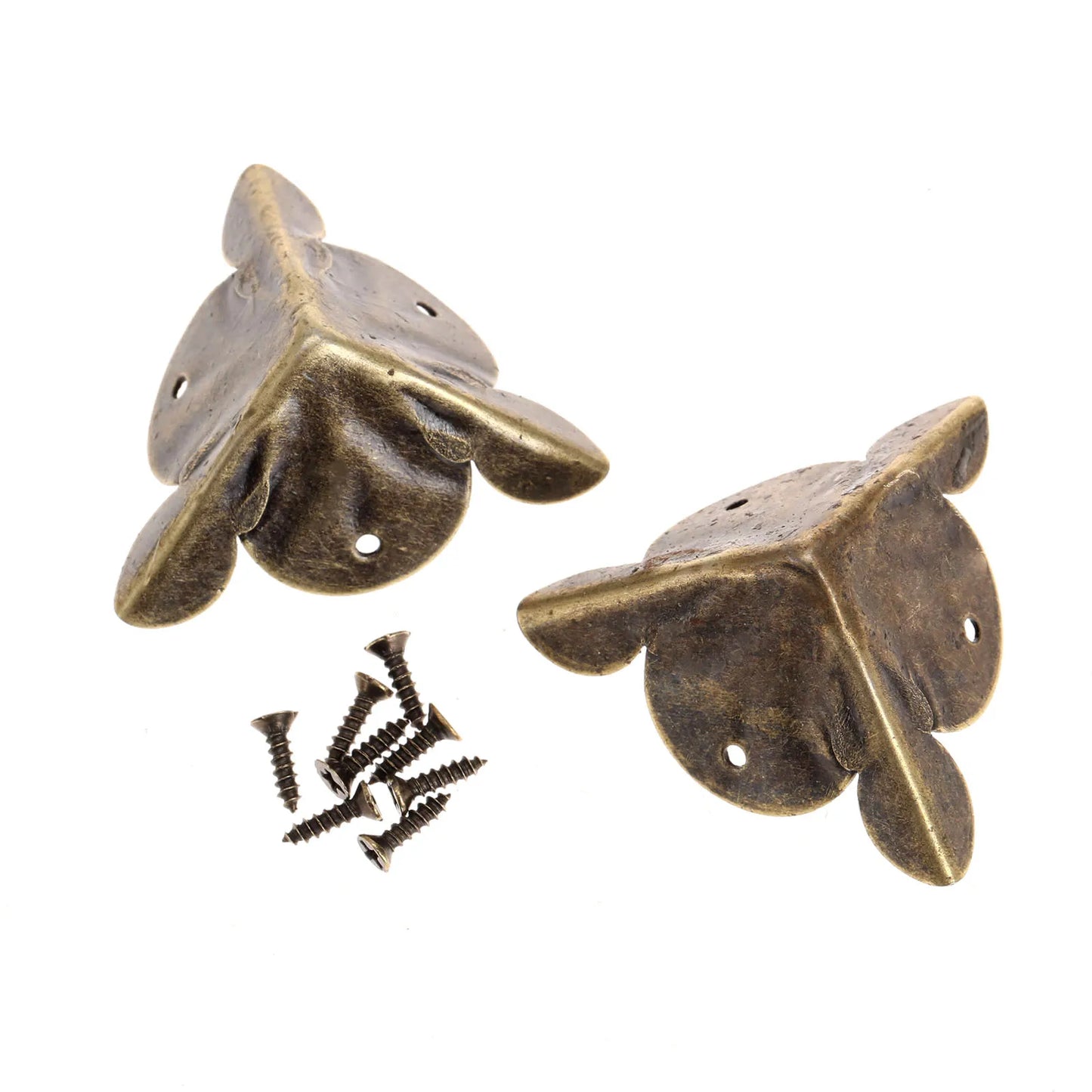 12pcs Antique Brass Corner Protectors for Furniture & Jewelry Boxes