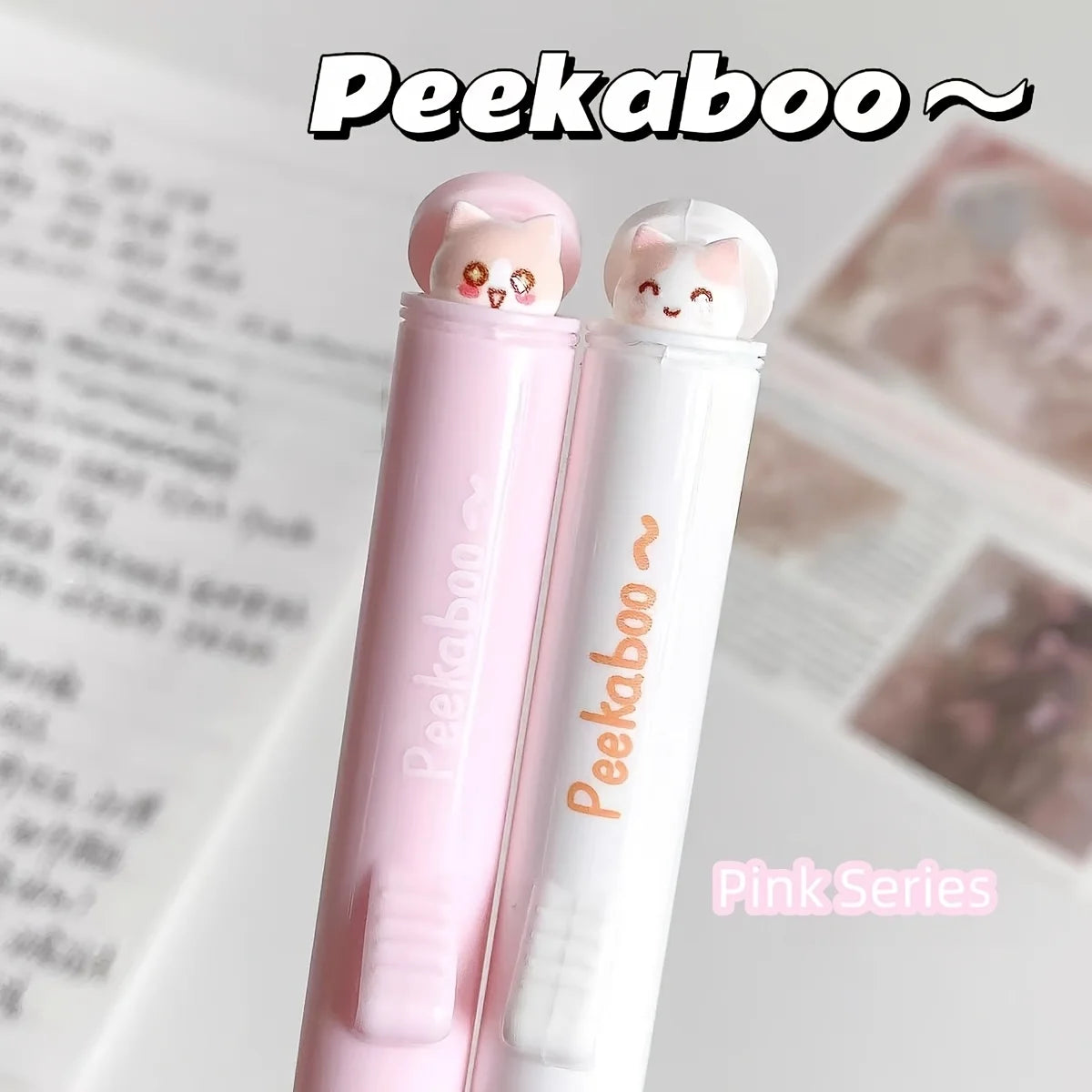 Cute Cat Gel Pens 3-Pack | Quick-Dry, School & Office Gift