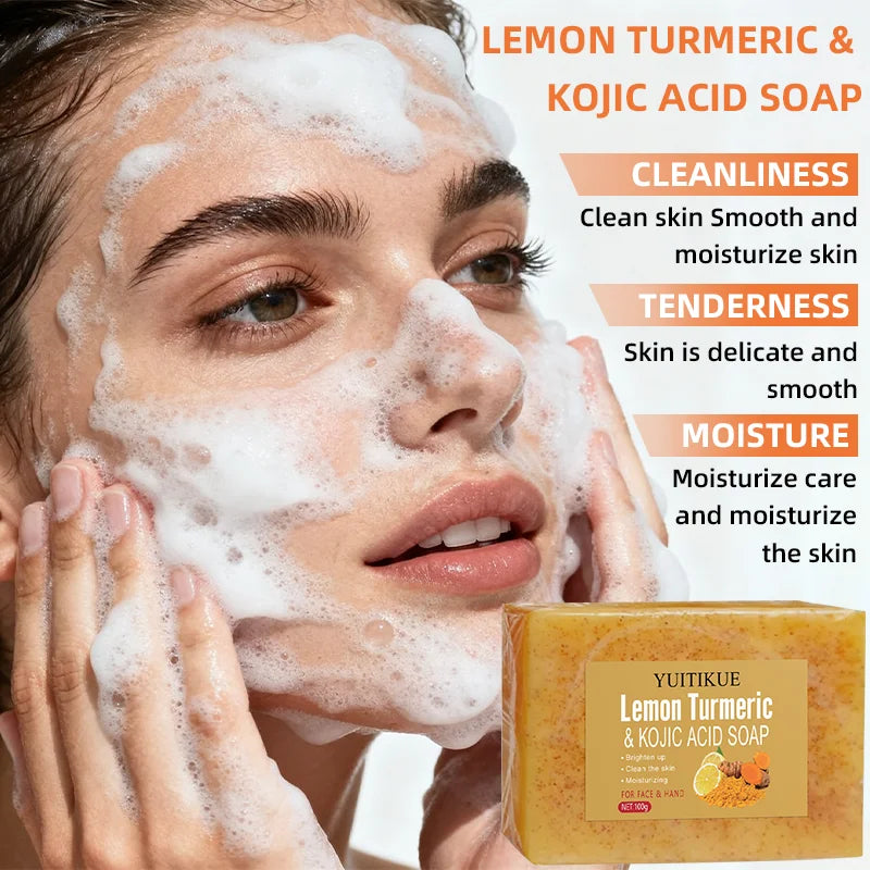 Lemon Turmeric Kojic Acid Brightening Soap 100g | All Skin