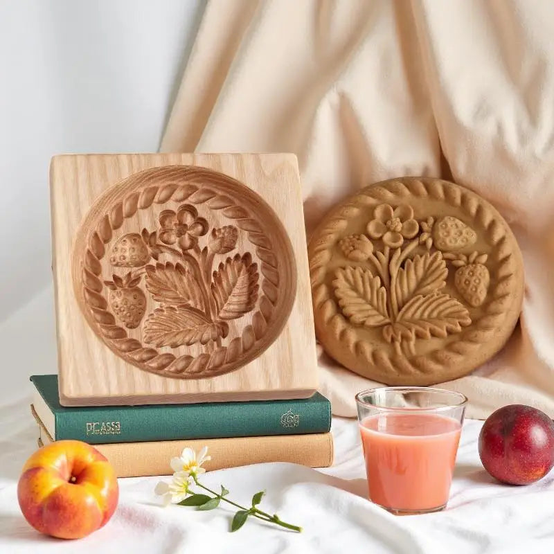 3D Wooden Animal Cookie Molds – Bird, Horse & Hedgehog